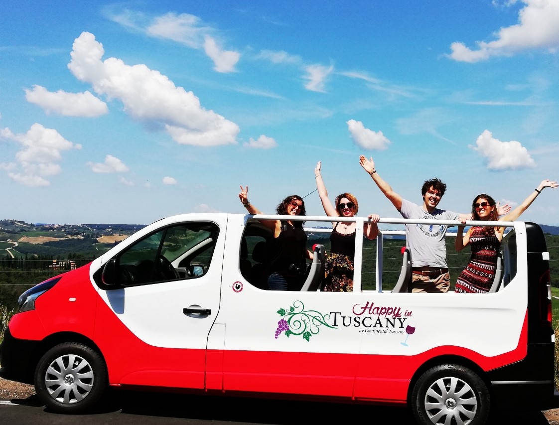 Mini van aperto Happy in Tuscany